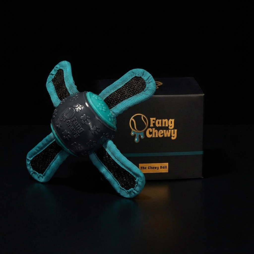 The Chewy Ball – Premium Dog Ball with Straps & Grab Tabs
