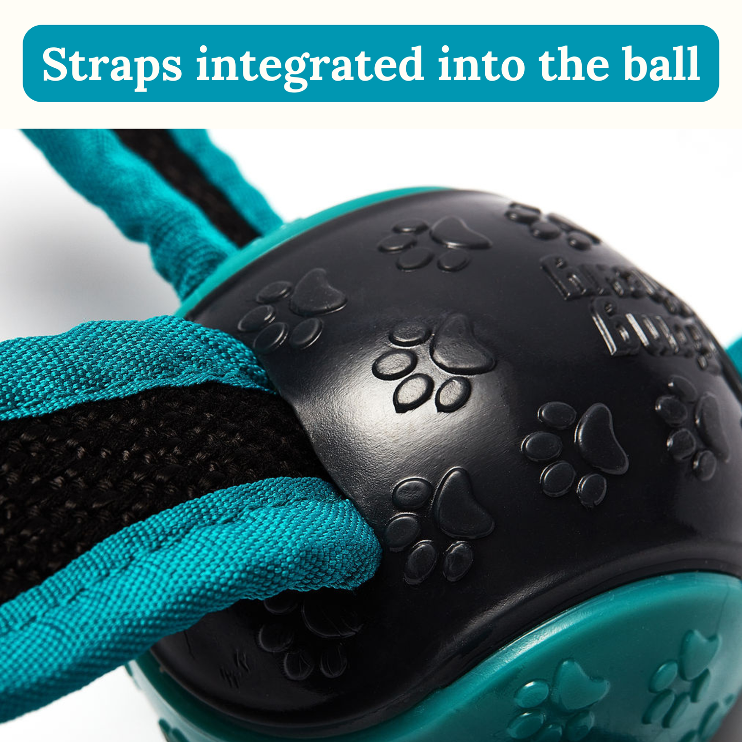 The Chewy Ball – Premium Dog Ball with Straps & Grab Tabs